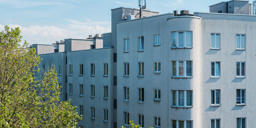 Appartementsblokken in Antwerpen.