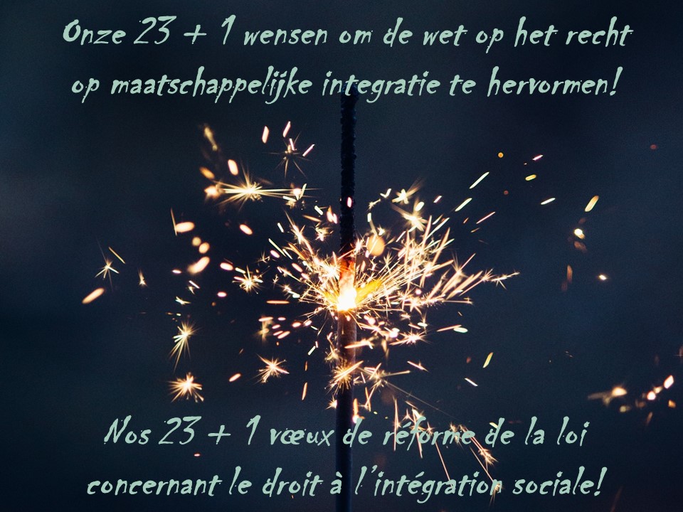23 wensen voor een herziening van recht op maatschappelijke integratie
