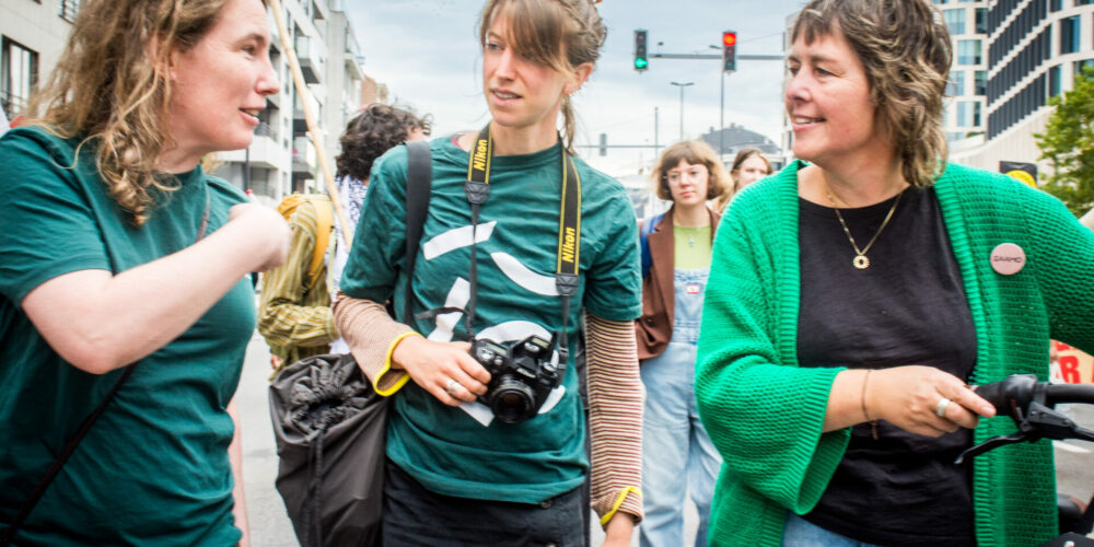 SAAMO-medewerkers die deelnamen aan de Parade van het Groot Verzet.