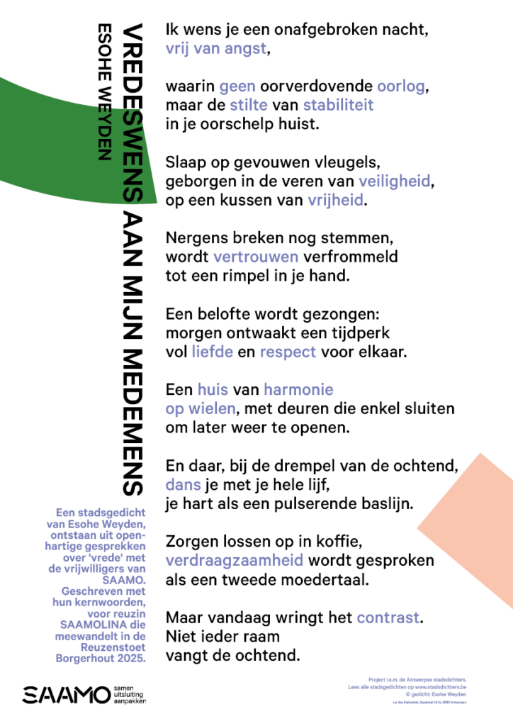 Stadsgedicht Esohe Weyden - SAAMO