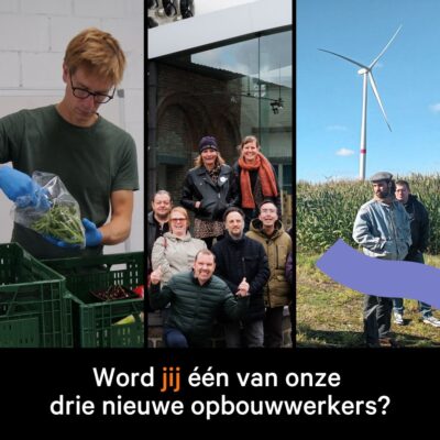 Word jij één van onze drie nieuwe opbouwwerkers?