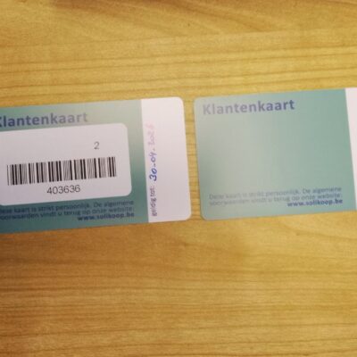 aanmaak klantenkaarten Solikoop