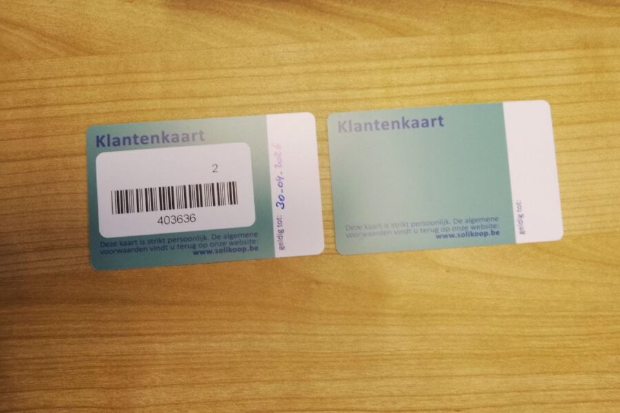 aanmaak klantenkaarten Solikoop